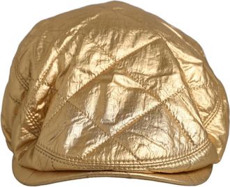 Dolce & Gabbana Newsboy Cap - Dames - Petten - Geel - ONE Size - Polyester - Accessoires