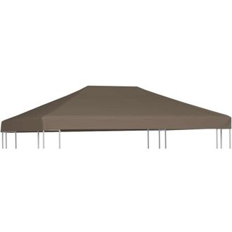 vidaXL Copertura Superiore per Gazebo 310 g/m&sup2; 3x4m Grigio Talpa