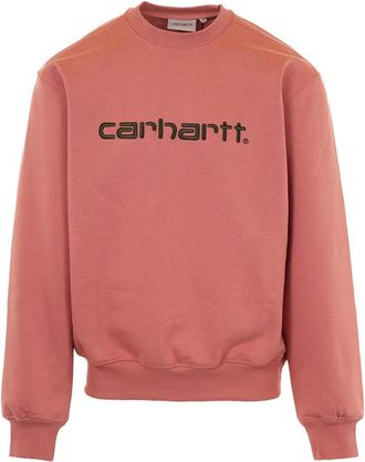 Carhartt Work in Progress Logo Sweatshirt - Heren - Sweatshirts - Roze - XL - Katoen - Hoodies & sweatvesten