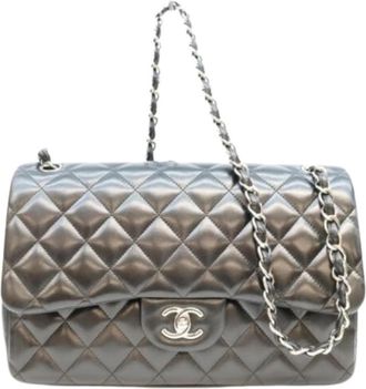 Chanel Pre-owned Vintage Schoudertas - Dames - Vintage Schoudertas - Grijs - ONE Size - Leer - Vintage