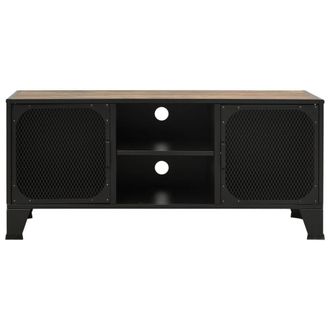 Berkfield Home TV Cabinet Rustic Brown 105x36x47 cm Metal & MDF | Size: 105 x 36 x 47 cm