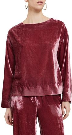 ottod'Ame Soft Velvet Blouse in Pink at Nordstrom, Size 42 It