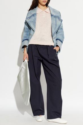 Maison Margiela Double-breasted Denim Jacket, Womens, Blue