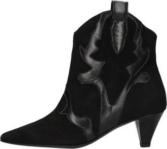 Marc Ellis Mt-240 Enkellaarsjes - Dames - Cowboylaarzen - Zwart - 37 EU - Leer - Schoenen