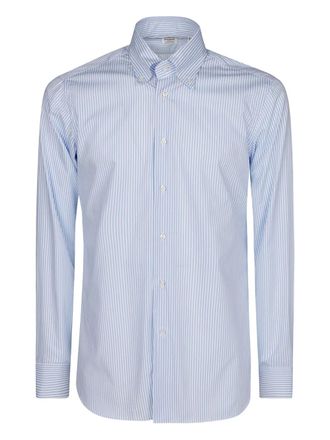 Borriello striped cotton shirt - men - Cotton - 39 - Blue