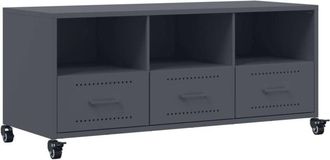 vidaXL Mobile tv Antracite 100,5x39x43,5 cm Acciaio - Vidaxl