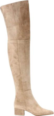 Generic Womens Classic Round Toe Over The Knee Boots Side Zipper Square Heel Long Boots Shoes