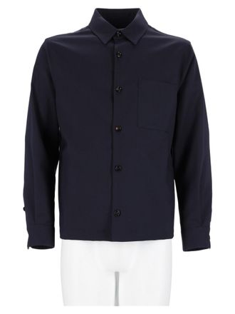 Be Able Blue Minimalist Long-Sleeve Casual Shirt