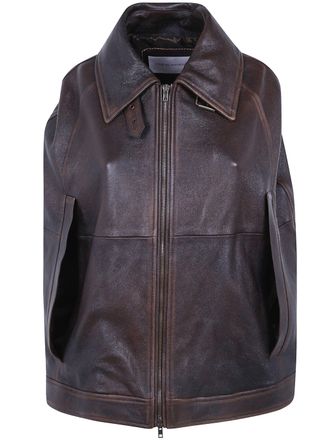 7 For All Mankind Cape Leather Cape