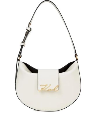 Karl Lagerfeld K/Signature shoulder bag - women - Leather - One Size - Neutrals