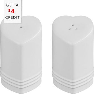LE CREUSET Heart Salt & Pepper Shakers Set With $4 Credit