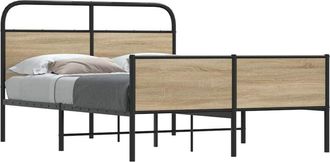 vidaXL Vidaxl - Giroletto senza Materasso Rovere Sonoma 120x190cm in Truciolato