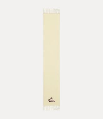 Vivienne Westwood Embroidered Scarf Embroidered Logo White Unisex
