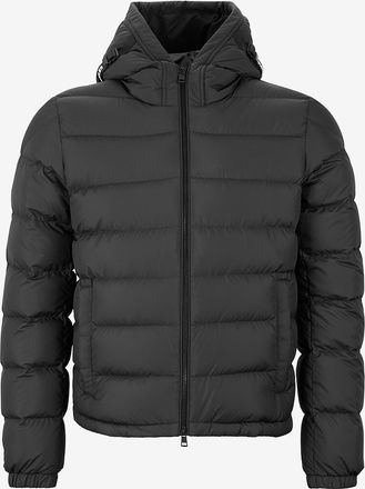 Moncler Kurze Daunenjacke aus Funktionsgewebe mit Stehkragen Laveraet
