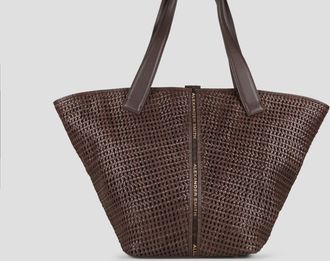Alexander Smith Lauren Large shoulder bag in brown woven