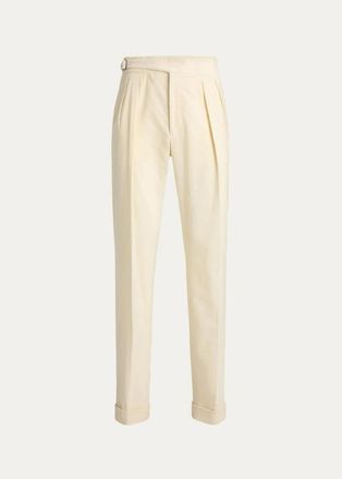 Ralph Lauren Purple Label Mens Corduroy Pleated Trousers