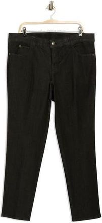 Ruby Rd. Tummy Control Straight Leg Jeans in Black at Nordstrom Rack, Size 18 W