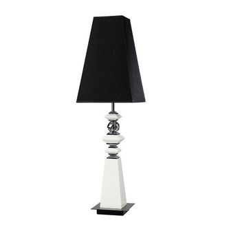 Netlighting (DH) Galata Table Lamp E27 Black Shade WhiteCrystal