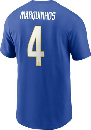 Nike Jordan Mens Marquinhos Brazil Jordan Soccer T-Shirt in Blue | M11332P378FNME-RYL