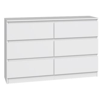 Selsey Selsey Malwa - C&oacute;moda De Seis Cajones -120 Cm - Blanco