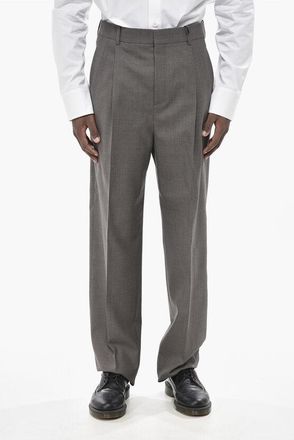 Saint Laurent Single-Pleat Wool Trousers size 50