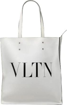 Valentino Pre-owned Vltn Satchel - Dames - Vintage Shopper - Wit - ONE Size - Leer - Vintage