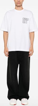 Off-white Logo-Print Jersey T-Shirt - White