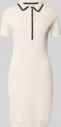 HUGO BOSS Slim Fit Minikleid aus reiner Baumwolle Modell SLYSY in Offwhite, Gr&ouml;&szlig;e XL