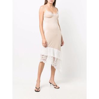 VETEMENTS Nude Slip Dress - Beige