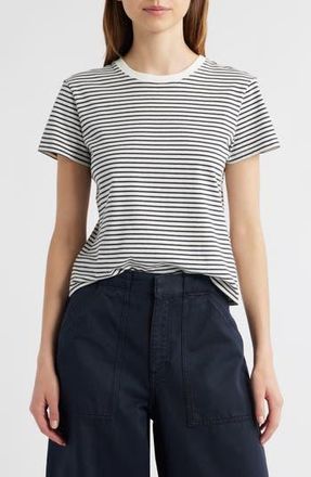 Frame Denim The Stripe Baby Tee in Navy Multi at Nordstrom Rack, Size X-Small