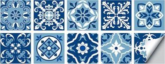 OEM Juego De 10 Pegatinas Autoadhesivas Para Azulejos 20 X 20 Cm, Pegatinas Azulejos Pvc Impermeables, Papel Tapiz Decorativo Pared Resistente Aceite