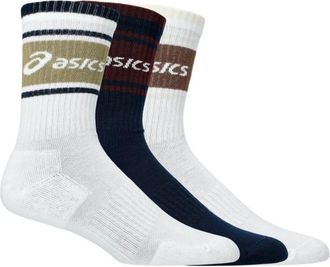 Asics 3 Pack Logo Crew Sock Multifunktionssocken - Unisex | weiß