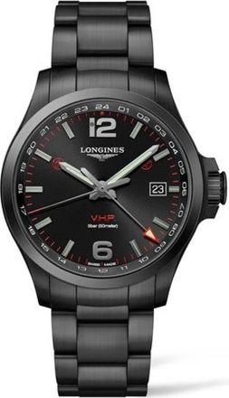 Longines Conquest V.h.p. GMT - Dames - Horloges - Zwart - ONE Size - Tweed - Accessoires