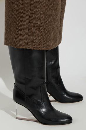 Maison Margiela Wedge Knee-High Boots, Womens, Black