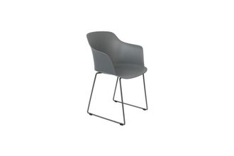 White Label Silla de polipropileno gris