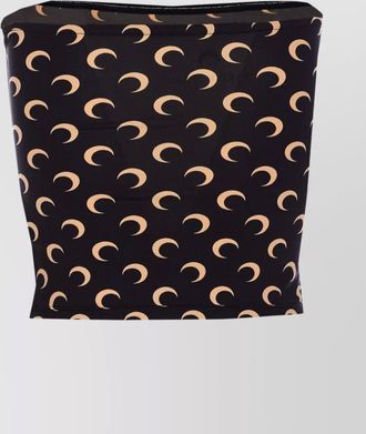 Marine Serre strapless crop top all-over print