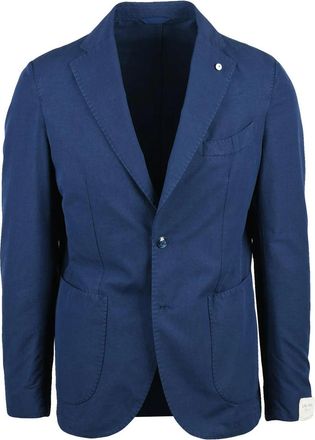 L.B.M. 1911 Blue Cotton Linen Mohair Jacket