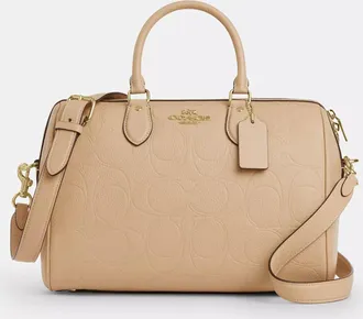 Coach Rowan Large Satchel Bag In Signature Leather