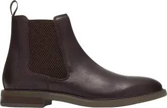 Clarks Jaxen Easy Enkellaarzen - Heren - Schoenen - Bruin - Maat: 42 EU Leer