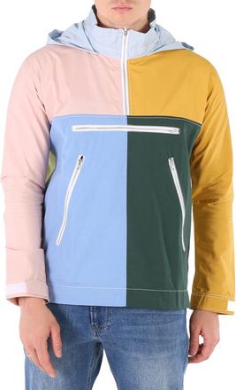 Comme Des Garçons Mens Green Colour-block Jacket, Size X-Small