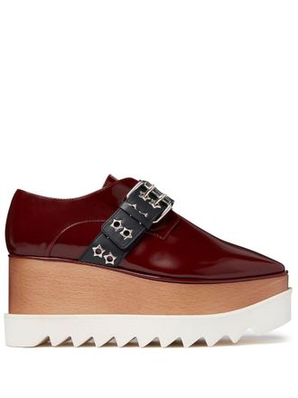 Stella McCartney Elyse buckle-fastening pumps - women - Polyester/Polyurethane/Rubber/Fabric - 34 - Brown