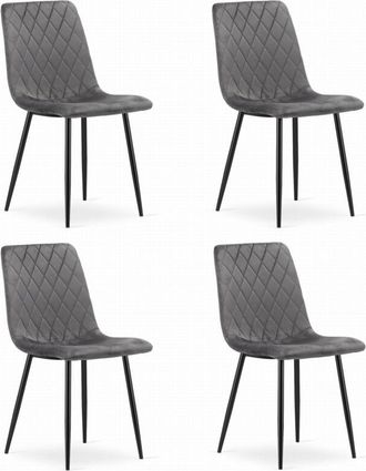 OEM Silla Turin - Terciopelo Gris Oscuro X 4