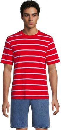 Lands End Short Sleeve Super Tee in Compass Red/clear Blue Stripe at Nordstrom, Size Xx-Large