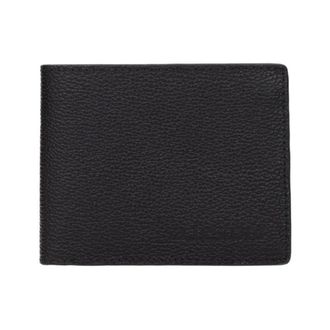 A.Testoni Zwarte leren portemonnee met kaarthouders - Heren - Portefeuilles - Zwart - ONE Size - Leer - Accessoires