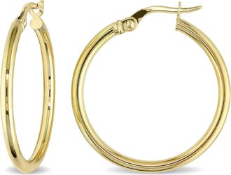 Mimi & Max 25mm Hoop Earrings in 10k Polished Yellow Gold