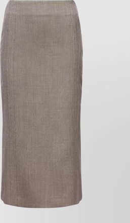 Maison Margiela wool patterned midi pencil skirt