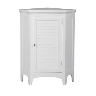 Teamson Home Teamson Home - Mueble De Ba&ntilde;o Esquina De Pared Blanco Y Madera Elg-586