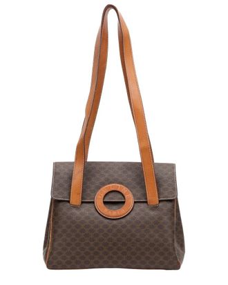 Celine Celine Brown Macadam Coated Canvas Shopping Tote (Authentic Pre-Loved)