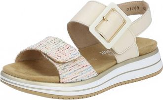 Remonte Womens Touch Close Velcro Strap Sandals In White