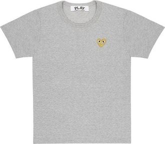 Comme Des Gar&ccedil;ons Gold Heart T-Shirt Grey AZ-T216-051-3